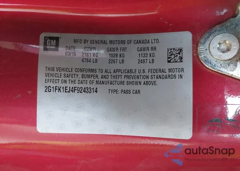 2015 Chevrolet Camaro 2Ss from USA, damaged, VIN 2G1FK1EJ4F9243314